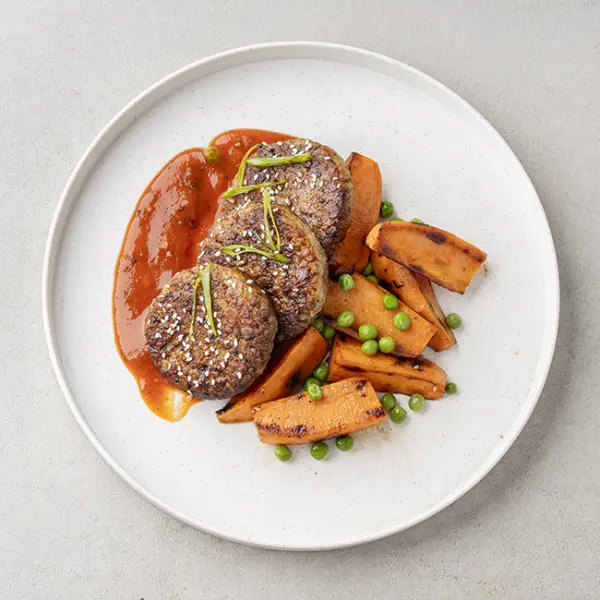 Fish Cakes With Peas & Sweet Potatoes